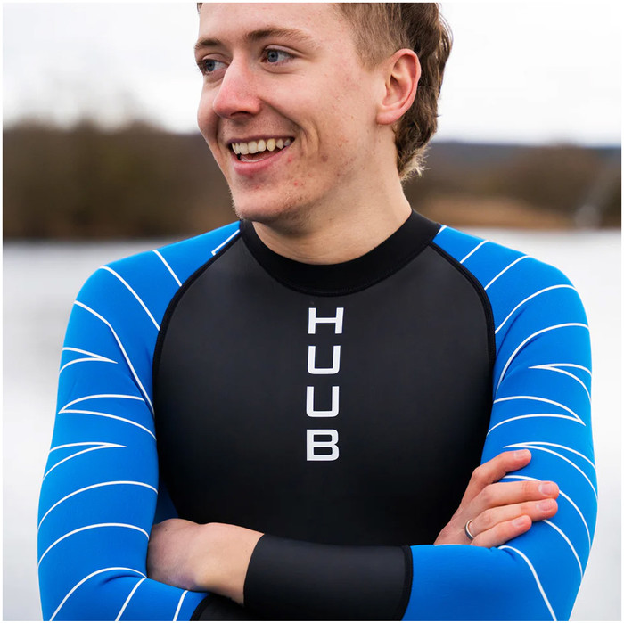 2024 Huub Mens Open Water Collective Back Zip Swim Wetsuit OWCBL - Black / Blue